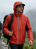 Leichte wasserdichte Herrenjacke mit verbundener Kapuze und verschweißter Outdoor-Wanderbekleidung