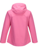 Leichte wasserdichte Damenjacke mit zweifarbigen Reißverschlüssen und verbundenen Kapuzennähten. Regenjacke