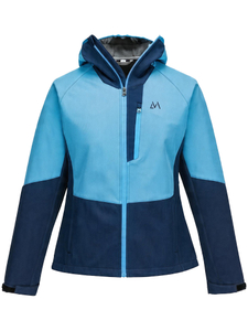 Damen-Softshelljacke mit angeschlossener Kapuze, wasserdicht, wasserabweisend, winddicht, atmungsaktiv, Outdoor-Sportbekleidung