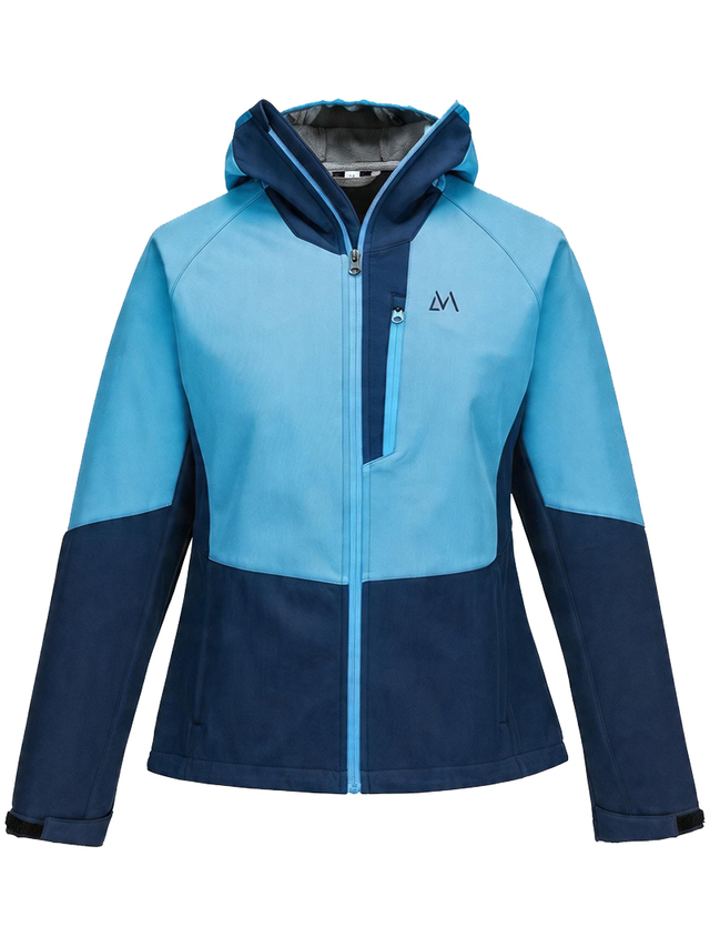 Damen-Softshelljacke mit angeschlossener Kapuze, wasserdicht, wasserabweisend, winddicht, atmungsaktiv, Outdoor-Sportbekleidung