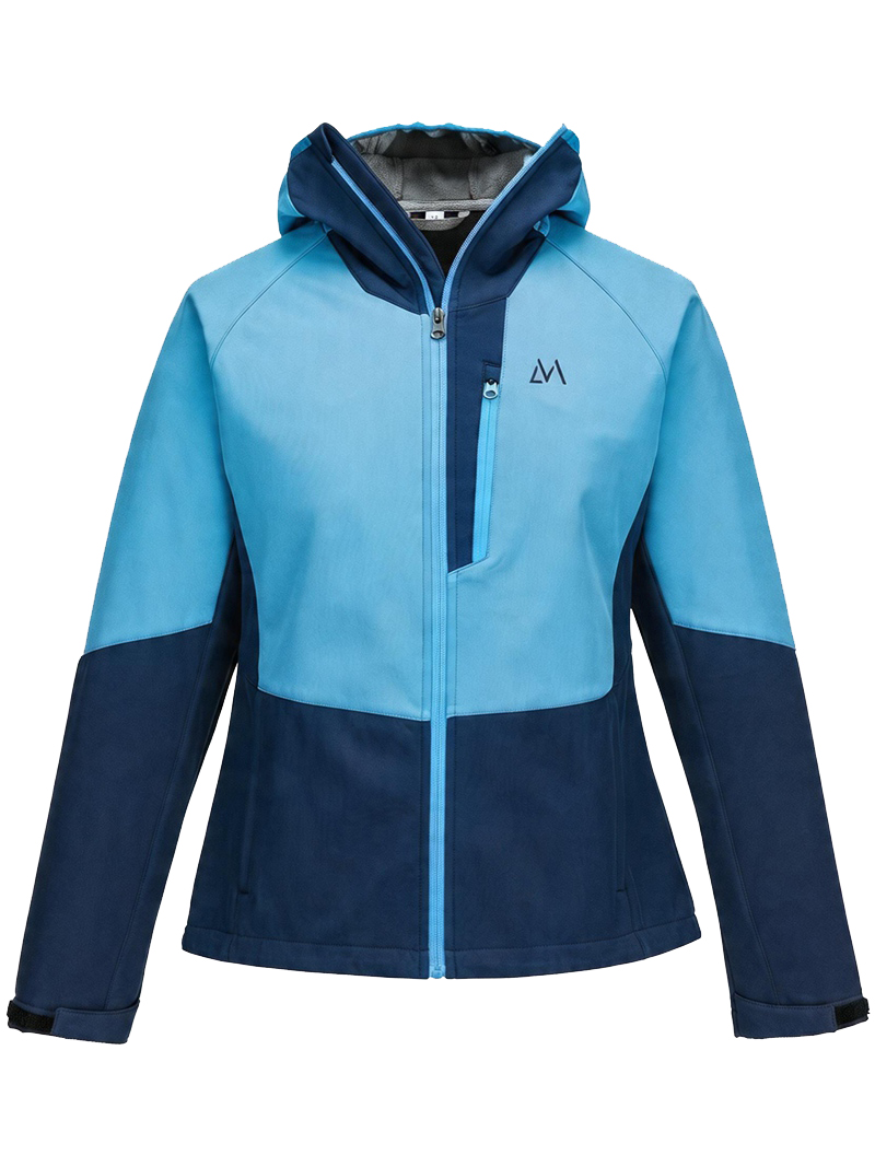 Damen-Softshelljacke mit angeschlossener Kapuze, wasserdicht, wasserabweisend, winddicht, atmungsaktiv, Outdoor-Sportbekleidung