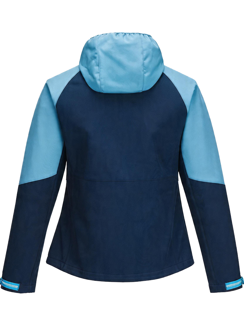 Damen-Softshelljacke mit angeschlossener Kapuze, wasserdicht, wasserabweisend, winddicht, atmungsaktiv, Outdoor-Sportbekleidung
