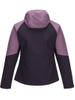 Damen-Softshelljacke mit angeschlossener Kapuze, wasserdicht, wasserabweisend, winddicht, atmungsaktiv, Outdoor-Wanderjacke