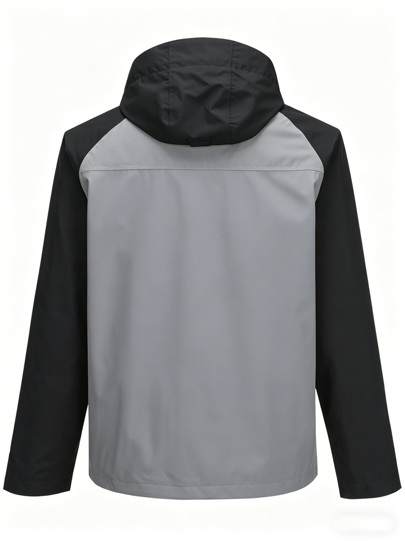 Leichte, wasserdichte Herrenjacke mit abnehmbarer Kapuze und versiegelten Nähten für Outdoor-Camping