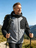 Leichte, wasserdichte Herrenjacke mit abnehmbarer Kapuze und versiegelten Nähten für Outdoor-Camping