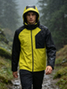 Leichte wasserdichte Herrenjacke mit abnehmbarer Kapuze und versiegelten Outdoor-Windjacken