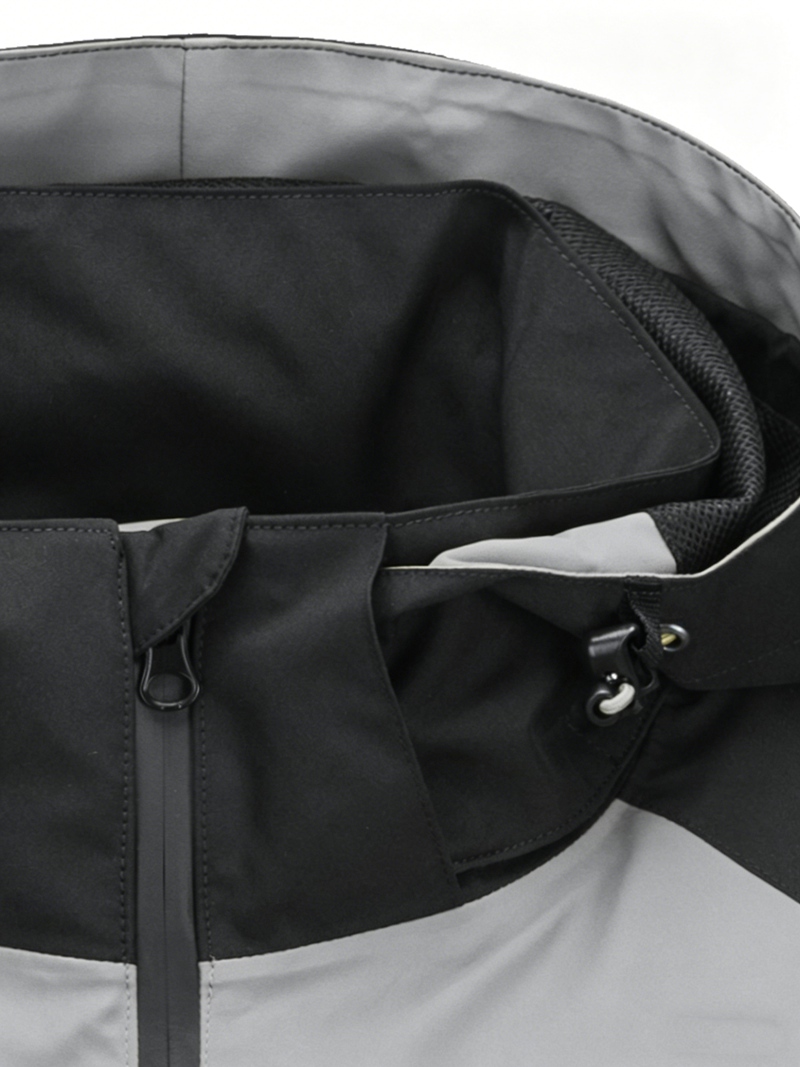 Leichte, wasserdichte Herrenjacke mit abnehmbarer Kapuze und versiegelten Nähten für Outdoor-Camping